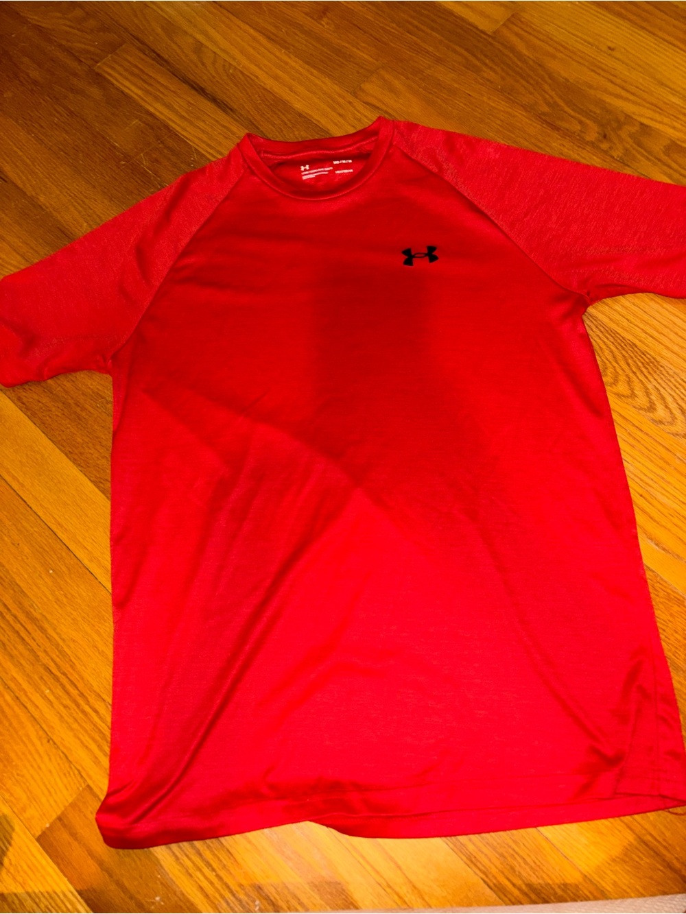 Under Armour Red Short-Sleeve Performance Tee with Black Logo